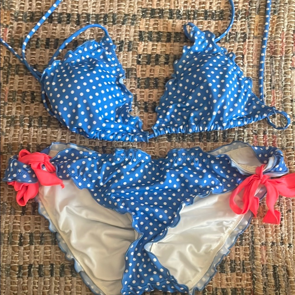 Victoria's Secret Blue Polka Dot Bikini